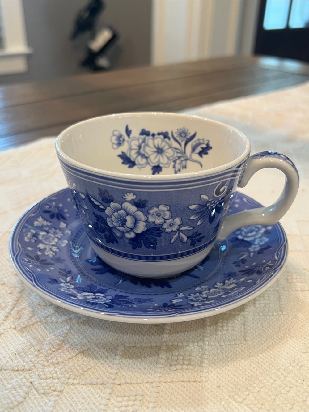 Spode Blue Room Collection “Botanical” Cup and Saucer Set